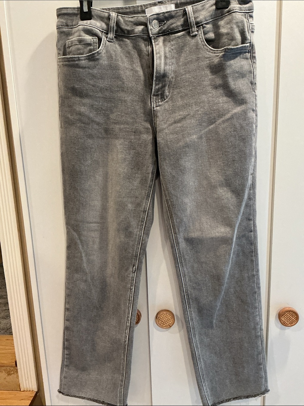 Women's Gray Vervet Jeans - Casual Flare Style size 31